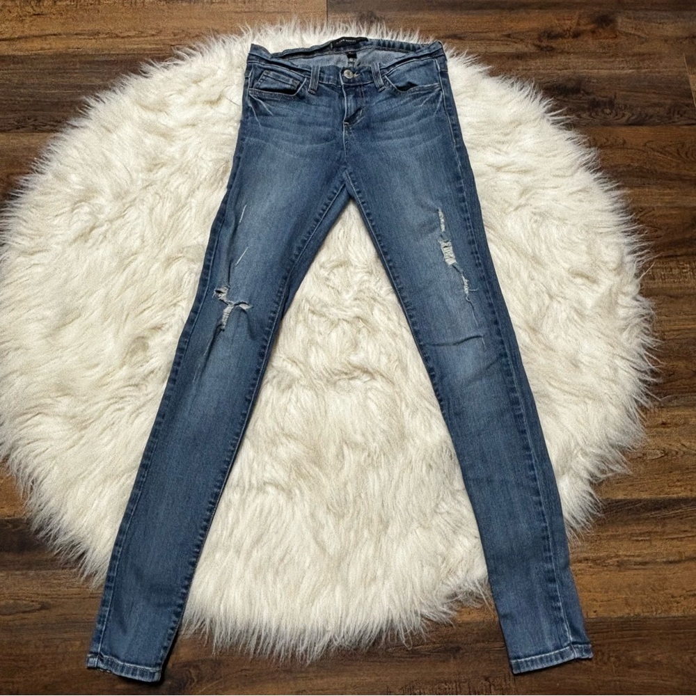 Flying Monkey Platinum by Buckle Distressed High Rise Skinny Jeans size 25